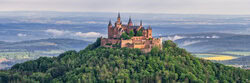 Photo art by Achim Thomae: Hohenzollern Castle in morning mist of the Swabian Jura