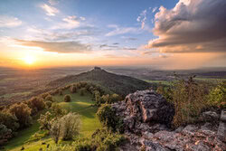 Photo art by Achim Thomae: Hohenzollern Castle at golden hour