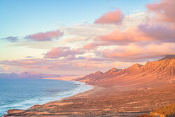 Fotokunst von Michael Valjak: Abendstimmung am Mirador de Cofete auf Fuerteventura