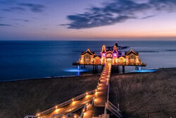 Photo art by Achim Thomae: gentle sunrise over the Baltic Sea on Rügen