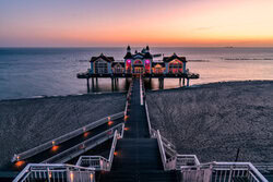 Photo art by Achim Thomae: Sunrise over the coastline of Rügen