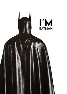 Illustration of a character as Batman in a playful pop art style.
