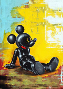 Wall art by Daniel Leo: colorful, funny illustration featuring Mickey theme