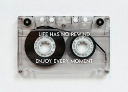 Wall art by Daniel Leo: humorous illustration featuring a tape motif and an inspiring quote
