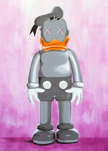 Colorful illustration by Daniel Leo: funny characters in pink pop art style.