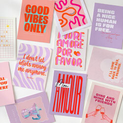 Postcard set - Just My Type Postkartenset