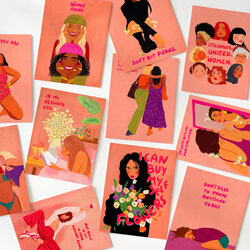 Postcard set - Strong Women Grow & Bloom Postkartenset