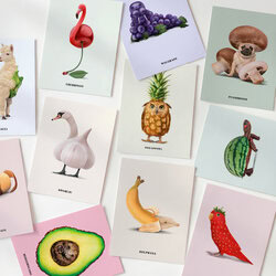 Postcard set - Foodimals Postkartenset
