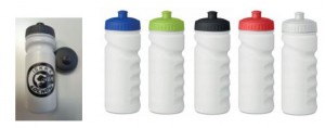 bidon 500ml bel PE z barvnim pokrovom brez BPA