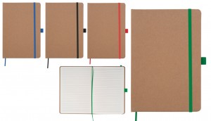 blok A5 z barvno elastiko črtan