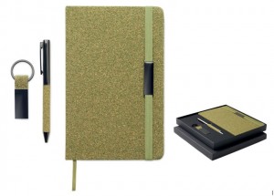 set blok A5, kemik,obesek čajni listi, pluta, bombaž