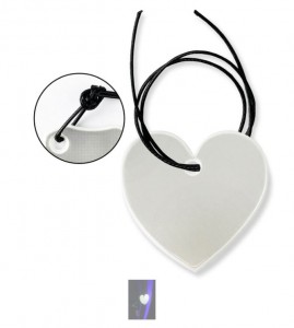 odsevnik obesek srce