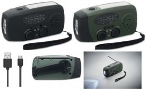 radio LED svetilka dynamo solar