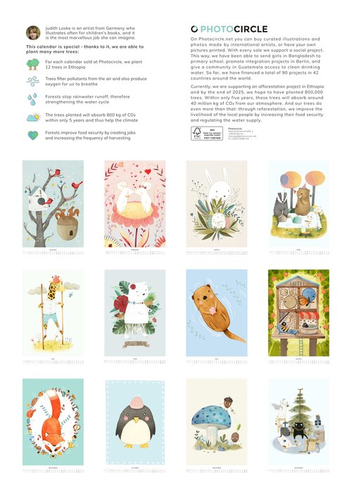 Calendrier Enfants Merveilleux Animaux 2025