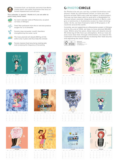2026 Be you own kind of beautiful calendar by Constanze Guhr