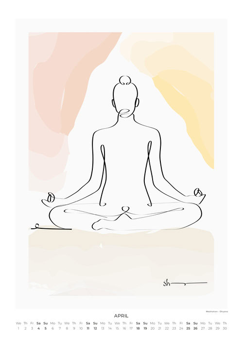 2026 A Year of Yoga Art Calendar