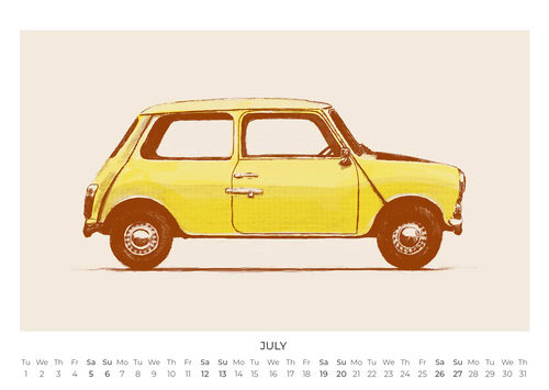 Iconic Vehicles Wandkalender 2025