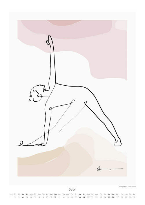 2026 A Year of Yoga Art Calendar