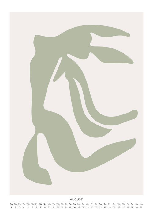 2026 Matisse Pastel Papiers Découpés Art Calendar