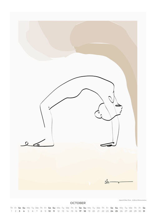 2026 A Year of Yoga Art Calendar