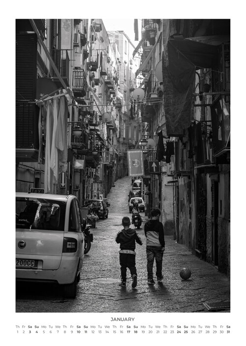 Napoli in Black and White by Ciro Pipoli – 2026 Naples Calendar