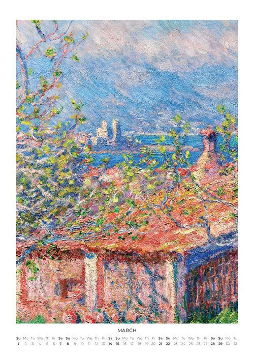 Claude Monet Art Calendar 2026