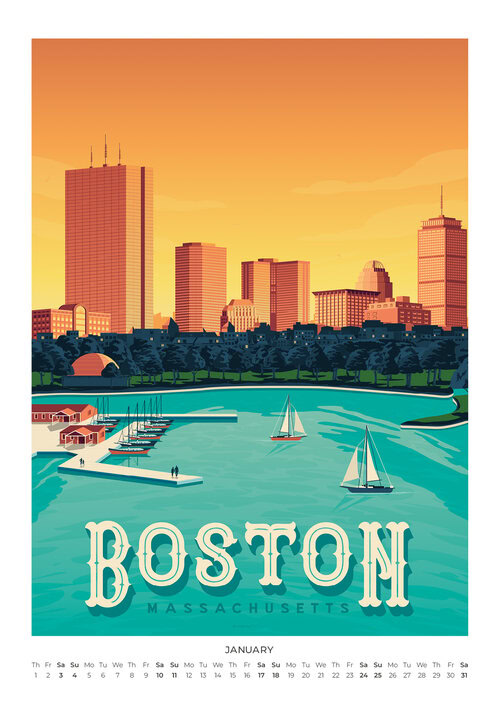2026 Urban America Vintage Design Calendar