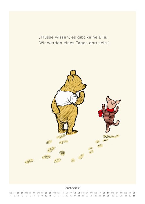 Pu der Bär Zitate Kalender 2026