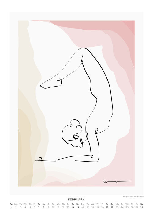 2026 A Year of Yoga Art Calendar