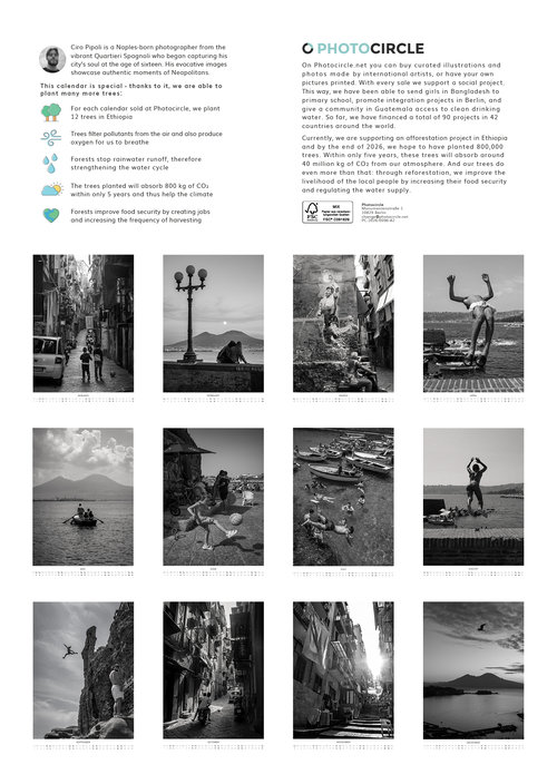 Napoli in Black and White by Ciro Pipoli – 2026 Naples Calendar