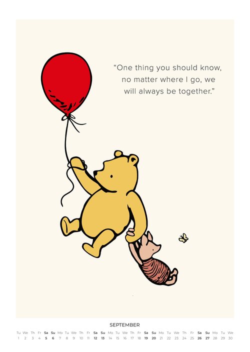2026 Winnie the Pooh Quotes Calendar