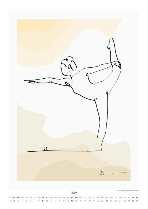 2026 A Year of Yoga Art Calendar