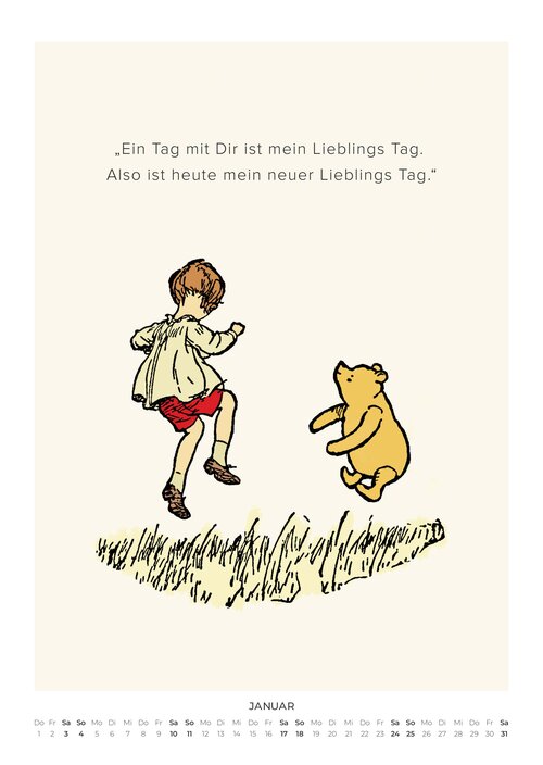 Pu der Bär Zitate Kalender 2026