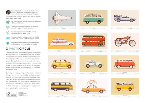 Iconic Vehicles Wandkalender 2025