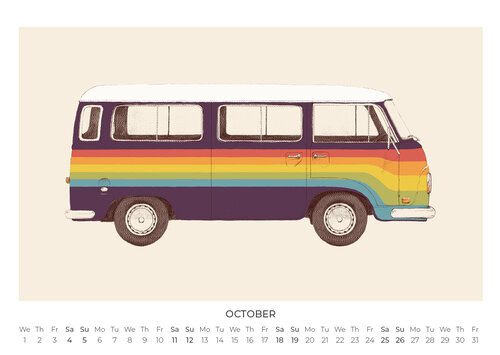 Iconic Vehicles 2025 Wall Calendar