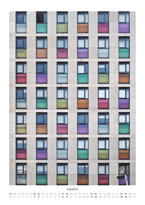 2026 Barcelona Façades Wall Calendar