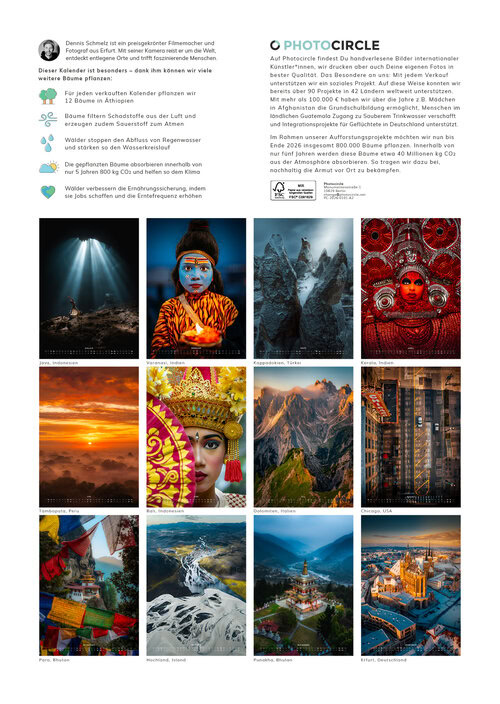 Auf Reisen Wandkalender 2026 von Dennis Schmelz