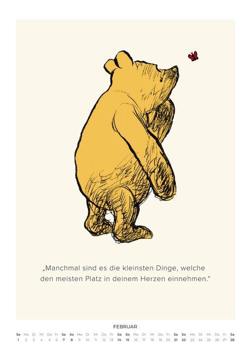 Pu der Bär Zitate Kalender 2026