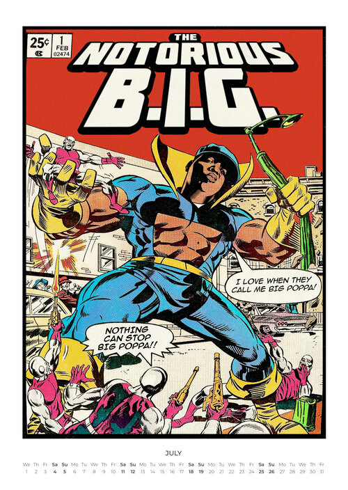 2026 Mic Drops & Comic Shots Hip Hop Legends Calendar