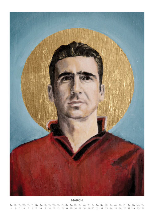 Fußballlegenden Wandkalender 2026 - Portraits von David Diehl