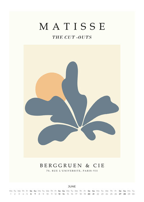 2026 Matisse Exhibition Prints Calendar