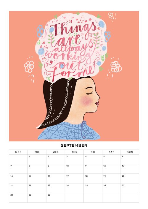 2026 Be you own kind of beautiful calendar by Constanze Guhr
