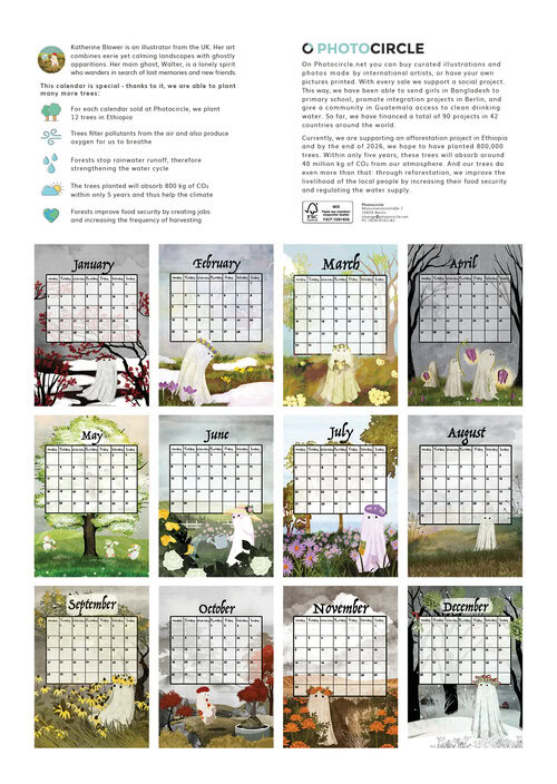 Walter & the Nature Ghosts Kalender 2026 by Katherine Blower