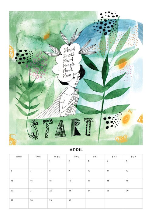 2026 Be you own kind of beautiful calendar by Constanze Guhr