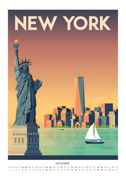 2026 Urban America Vintage Design Calendar
