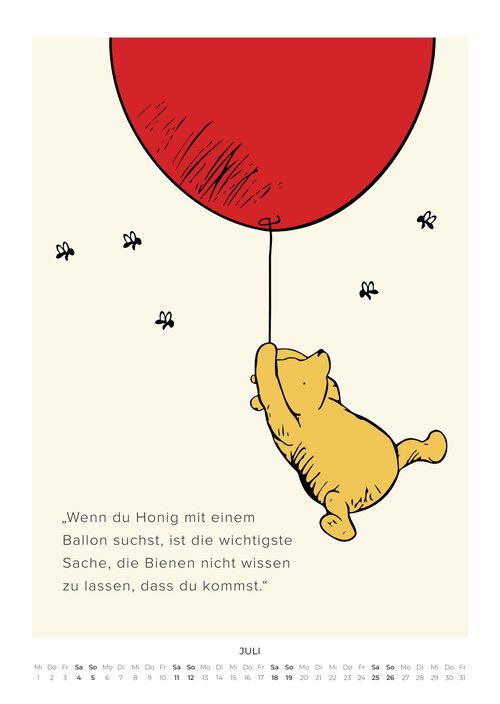Pu der Bär Zitate Kalender 2026