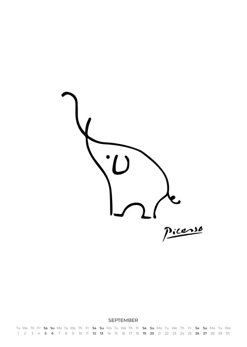 2026 Picasso Animals Calendar