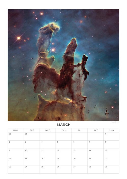 2026 NASA calendar – Space Horizons