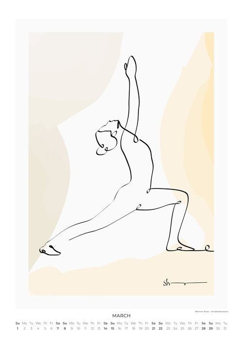 2026 A Year of Yoga Art Calendar