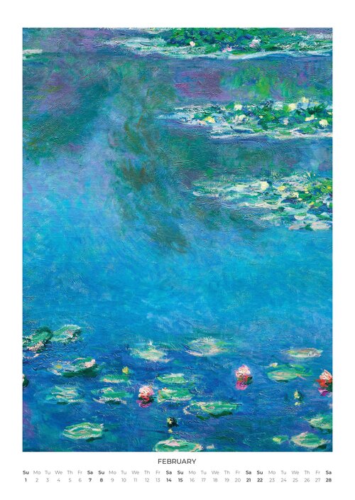 Claude Monet Art Calendar 2026